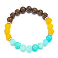 Wholesale Fashion Personality New Natural Eyes Bracelet Stone Main Stone With Volcanic Stone Devil's Eye Elastic Bangles