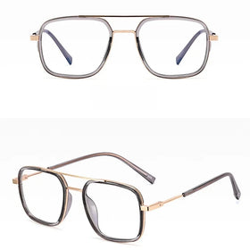 For Men square Double Bridges Light TR90 Metal Frame Anti Glare Anti Blue Light Screen Protector for Tv Game Glasses
