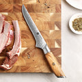 XINZUO Hot Sale Damascus Powder Steel Boning Knife Olive Wood Handle Professional Kitchen Knives