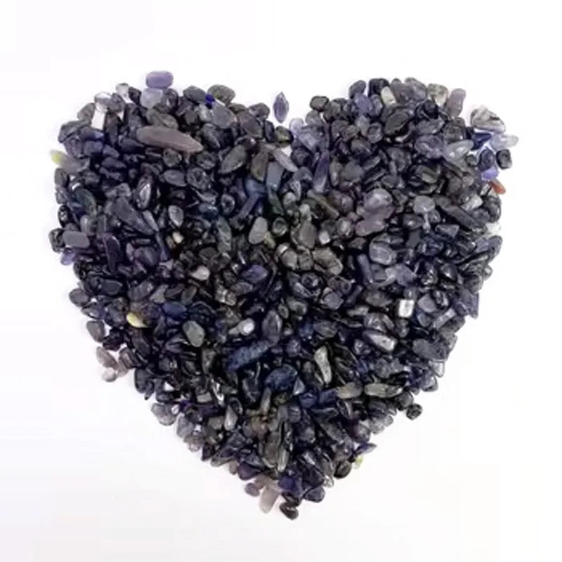 DIY Crystal Chips Natural Crystal Iolite Cordierite Healing Stone Gemstones Crystal Chips Gravels for Jewelry Making