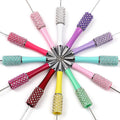 Bling Bling Diamond Glitter Beaded Charm Refill Ink Blank Ball Point Pen DIY Beaded Crystal Pearl Pens Ballpoint Pen