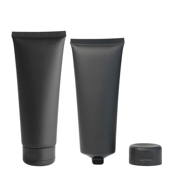 Luxury Black Plastic Soft Tube with Screw Cap for Eye Cream & Shampoo Packaging Customizable Sizes (30g/50g/100g)