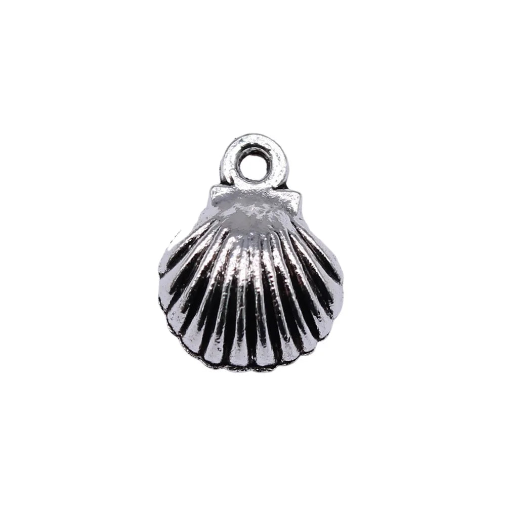 AA016520 Charms Shell Conch 12x9mm Handmade Making Fit Vintage Tibetan Silver Color Pendants DIY for Bracelet Necklace