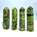 How Sell Natural Gemstone Reiki Point Wand Ruby in Zoisite Crystals Point Tower for Decoration