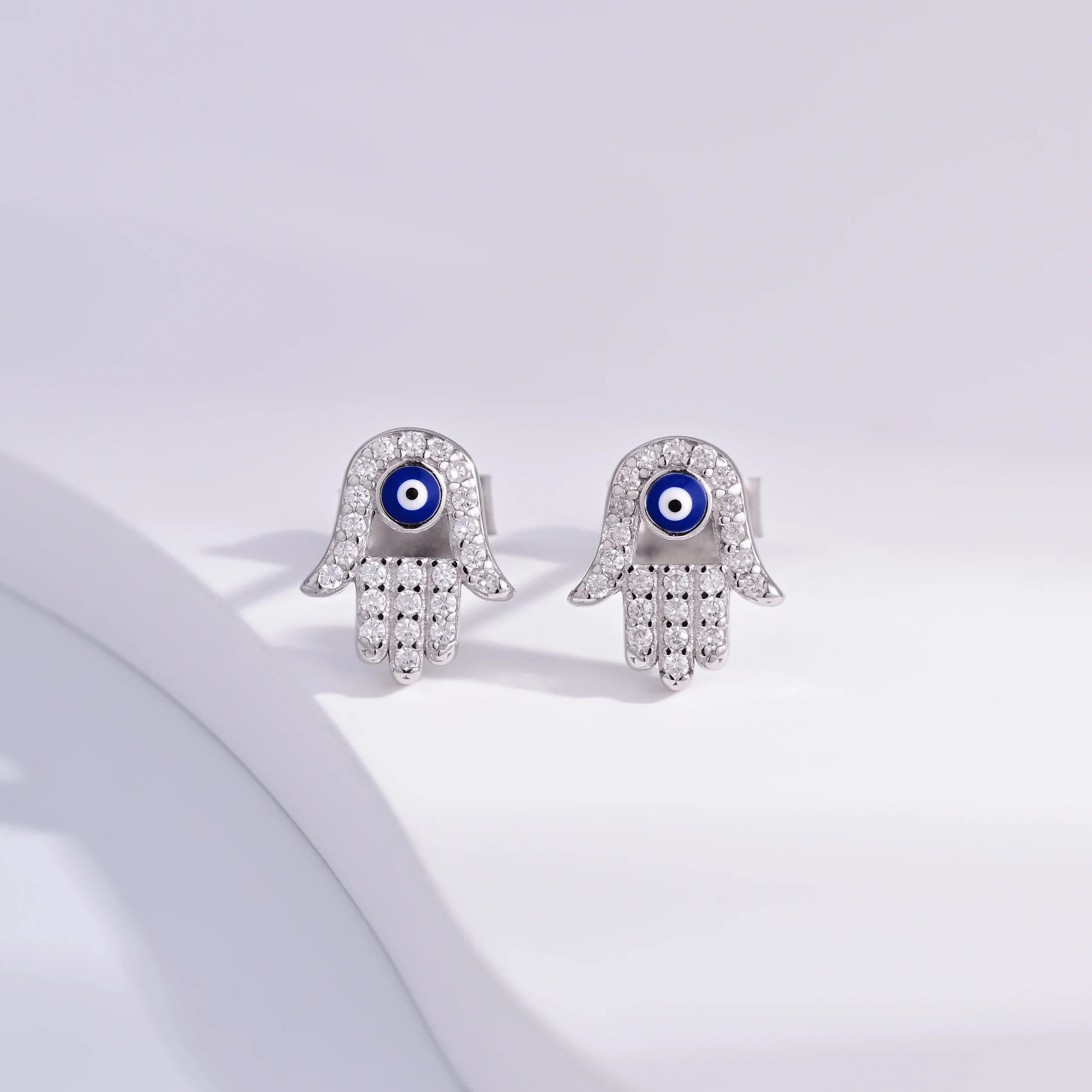 Wholesale Earrings Jewelry Rhodium Plated Cubic Zirconia Devil Eye Earring 925 Sterling Silver Fine Jewelry Earrings