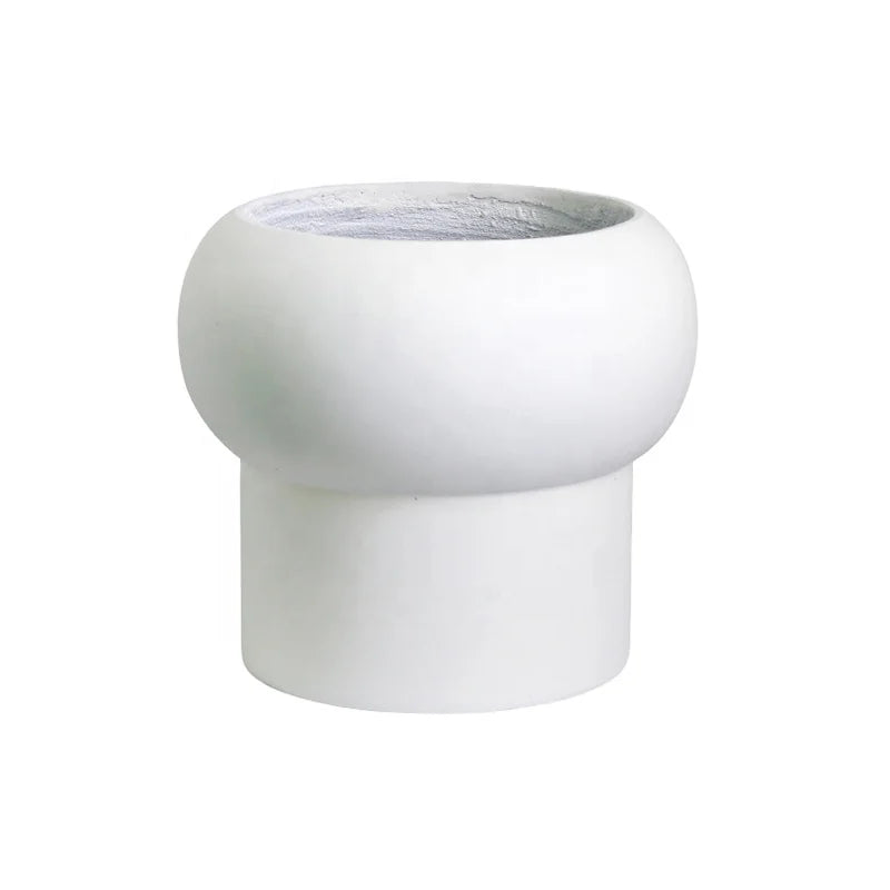 Wholesale Round Shape Floor Cement Planter Pot with Hole for Indoor Outdoor Decor