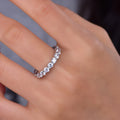 Kirin Dainty Zirconia Jewelry 925 Sterling Silver Fashion Tennis Rings Women