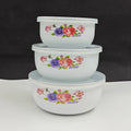 China Custom Color Enameled Mixing Cereals Popcorn Ice-cream Ramen Burrito Christmas Flower Taco Bowl Sets