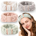 Wholesale Custom Makeup Facial Towel Headband Microfiber Spa Hair Wrap  Bowknot Girl Hair Accessories Headband for Women