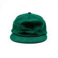 Custom Woolen 5-Panel Flat-Brimmed Baseball Cap Unstructured with Adjustable Leather Tail Buckle and Curved Rim