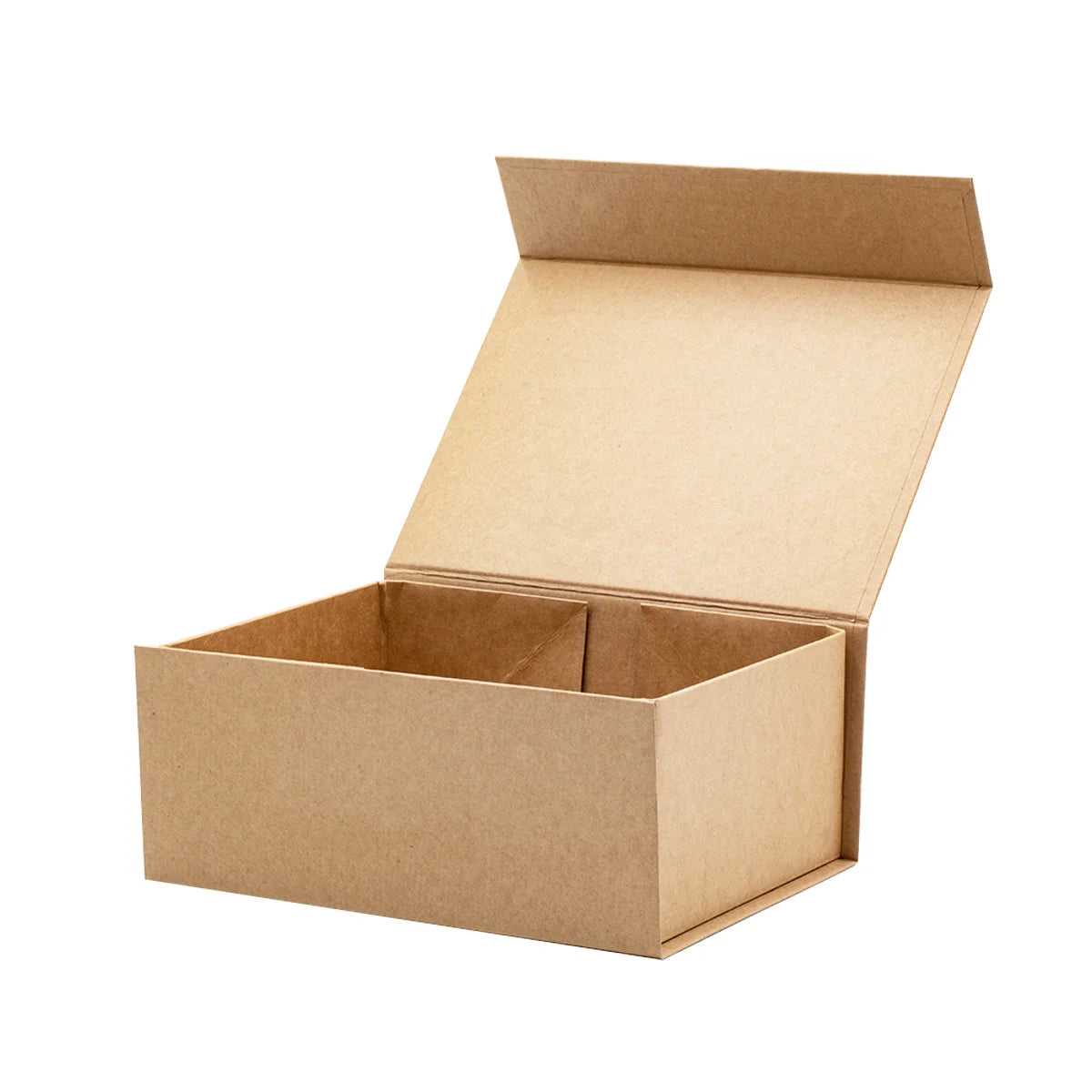 Cheap A5 Deep Size Kraft Color Foldable Magnets Gift Box Wholesale with Magnetic Lids