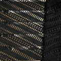 BLACK African Embroidery Wedding Dresses Cord Lace Fabric