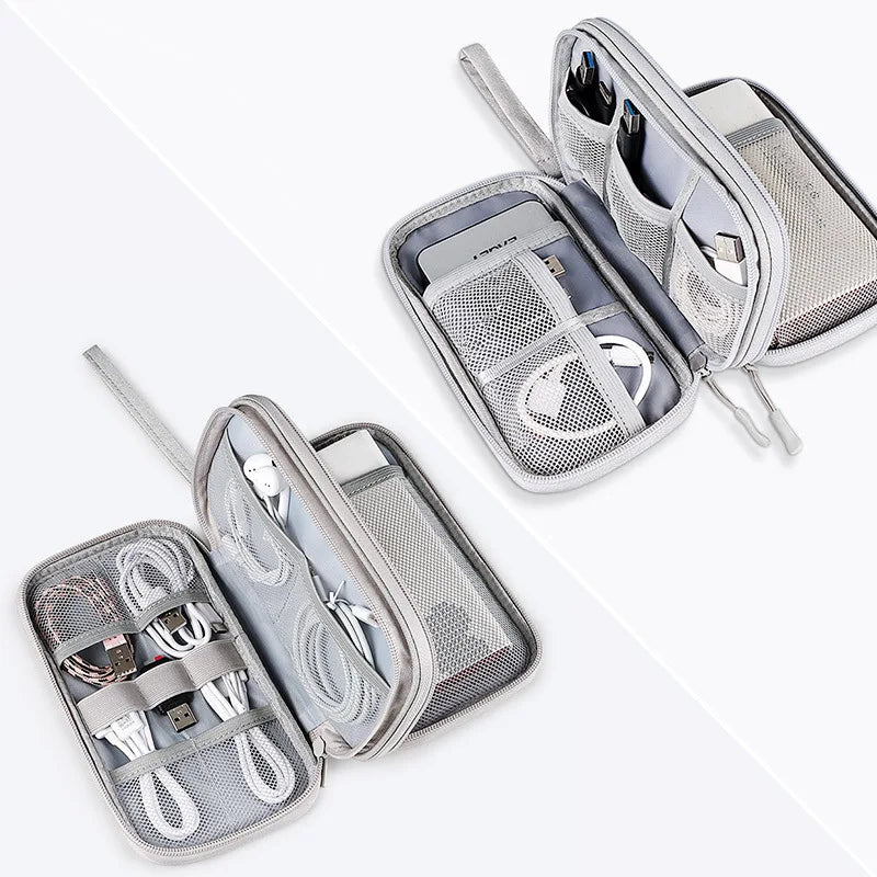 Custom Logo Electronic Accessories Organizer Bag Storage Solution for iPad Cables Chargers Phone Headphones