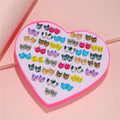 Hot Sale Earring Jewelry Fancy Good Quality 36 Pairs Set Pack Korea Style Opal Small Earring
