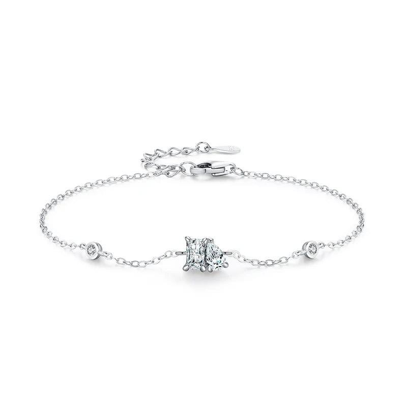 SL2047 S925 Sterling Silver Geometric Design Chain Bracelet for Women Party Jewelry Accessories Jewellery
