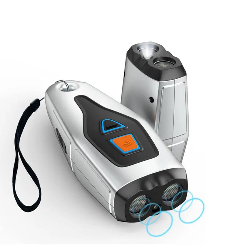 New Arrival Dual Sensor Dog Bark Deterrent Device Handheld Sonic Bark Deterrent Ultrasonic Dog Repeller with Light