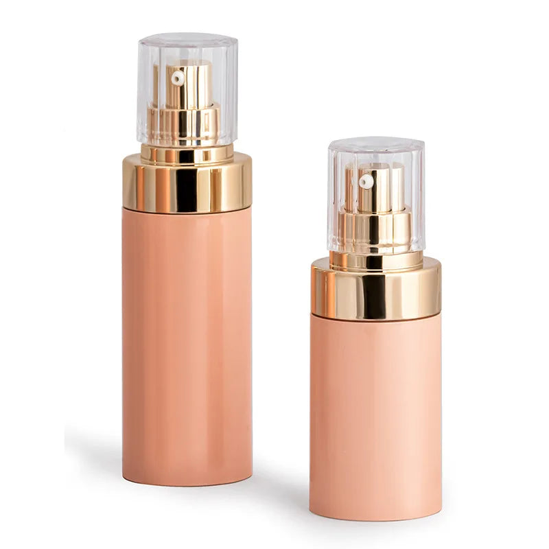 High-Grade Korean Pink Cream Airless Bottle 50ml 80ml 100ml 120ml with Gold Diamond Cap for Personal Care Shampoo