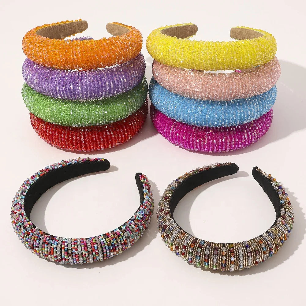 MIO Women Bling Rhinestone Hairband Wholesale Stock Luxury Baroque Diamond Headbands