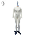 Jasmine Form Female Full-Body Half-Body/Headless Tailor Mannequin Adjustable Big Bust Torso Dummy Fiberglass Metal Wheel Base