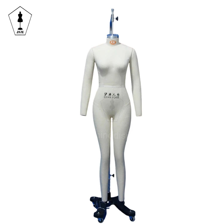 Jasmine Form Female Full-Body Half-Body/Headless Tailor Mannequin Adjustable Big Bust Torso Dummy Fiberglass Metal Wheel Base