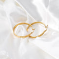 Ladies 18K Gold Plated Hoop Earrings Stainless Steel Jewelry Wholesale Simple Style Hoop Earrings Women
