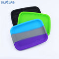 Food Grade Silicone Tray Dining Plate 20X14cm Antiskid Serving Tray for Coffee Tea Fruit Food Dessert