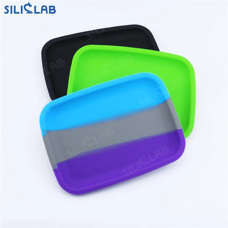 Food Grade Silicone Tray Dining Plate 20X14cm Antiskid Serving Tray for Coffee Tea Fruit Food Dessert