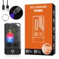 Boruit V10 High Power 1000 Lumens EDC Flashlight 365UV Light Mini 12 Modes Multifunctional Flashlight With Beeping Torch