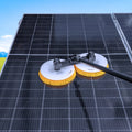 Zhenda Competitive Price Telescopic Rod Solar Cleaning Brush Electric Solar Panel Spray Washing Brush