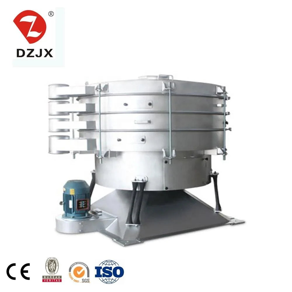 DZJX Industrial Electric Cassava Flour Herbs Vibration Sieving Tumbler  Screen Sieve Shaker Machine for Salt Sugar Yeast