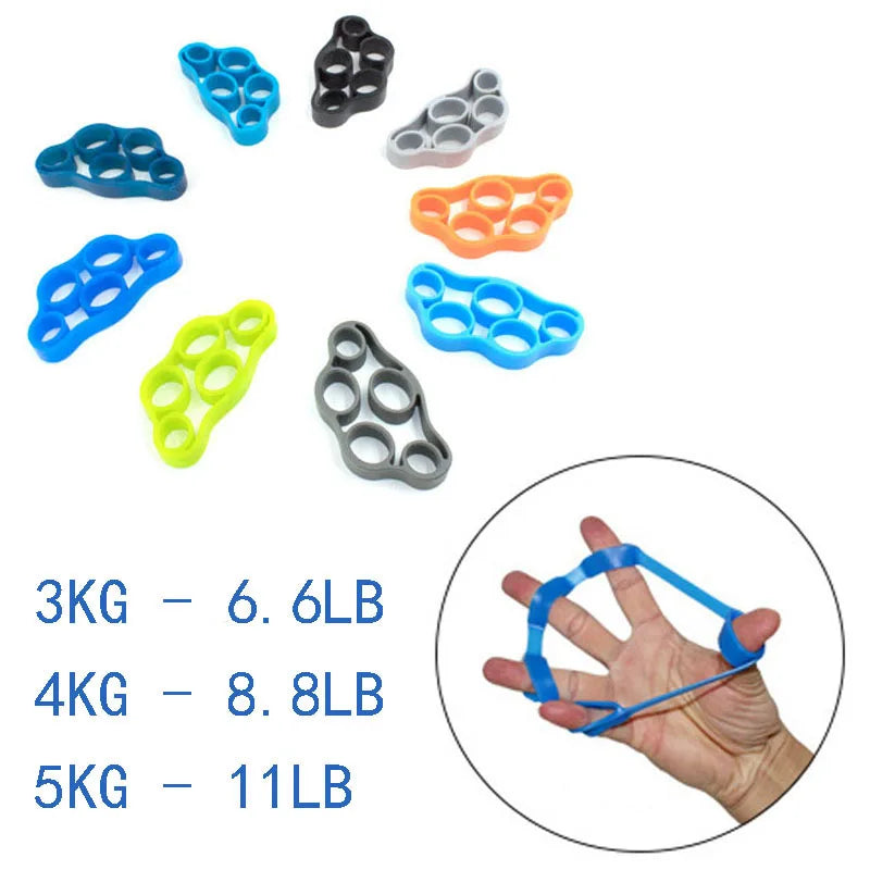Silicone Finger Gripper Strength Trainer Resistance Band Hand Grip Wrist Stretcher Finger Expander Exercise Finger Stretcher
