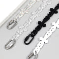 Personality Party Jewelry Cool Infinite Chain Necklace Clear Laser Black White Hiphop Acrylic Cross Necklace for Men Women 2025
