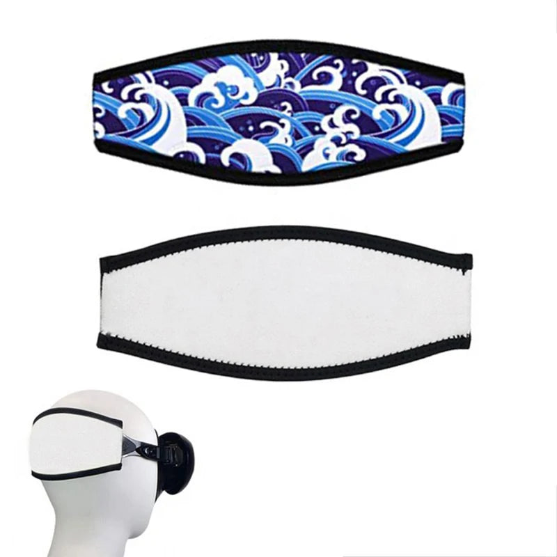 Qualisub New Arrival Neoprene Diving Mask Strap Cover Blanks Sublimation Diving Mask Strap Covers for DIY Printing