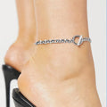Ladies Fashion Ankle Foot Chain Jewelry Waterproof Pure Gold Filled Silver Vermeil Stainless Steel with 18K Gold Plating