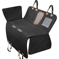 Double Sided Waterproof Dog Cat Car Seat Cover Oxford Hardboard Nonslip Mesh Scratchproof Animal Pattern Pet Backseat Use Cover