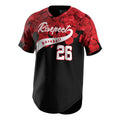 Design Odm Oem Outdoor Baseball Color Uniform Red and Black Jersey Baseball Shirt Polyester