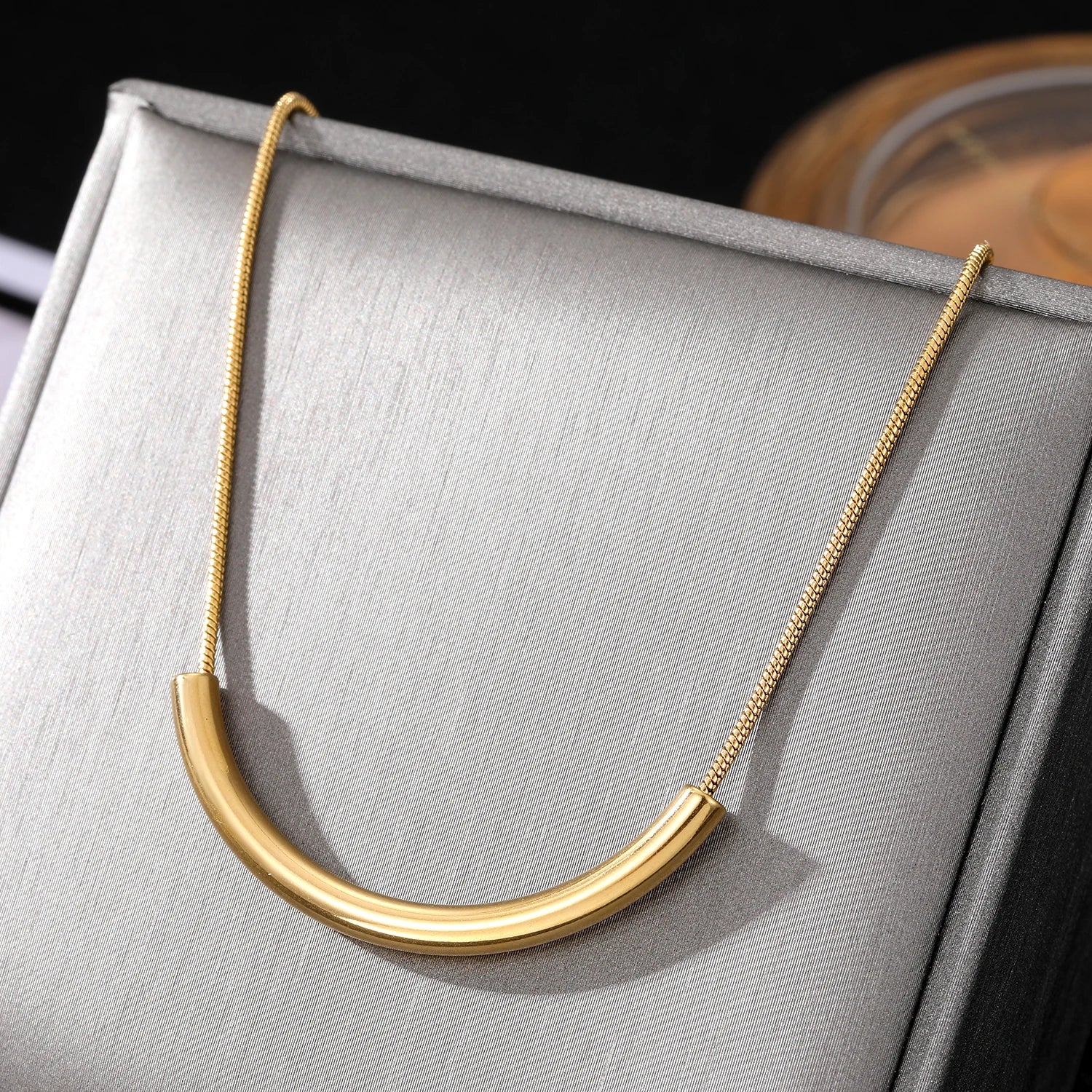 Fashion  Women Jewelry 18K Gold Plated 316L Stainless Steel Necklace Wholesale