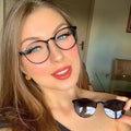 2023 Custom Logo Fashion Optical Frame Magnetic Clip on Glasses Frame Anti Blue Blocking Glasses Clip on Polarized Sunglasses