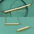 Hot Selling Personalized Necklace Hidden Message 18k PVD Gold Plated Stainless Steel Necklace Blank Horizontal Bar Necklace