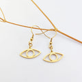 Evils Eye Hook Dangle Earrings Joyas Plated Oro Bijoux Accessories Gold Stainless Steel Evils Eye Charm Eye Jewelry Earrings