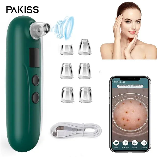 PAKISS Skin Cleanser Device Pore Remover Visible Vacuum Blackhead Suction Face Cleaner Blackhead
