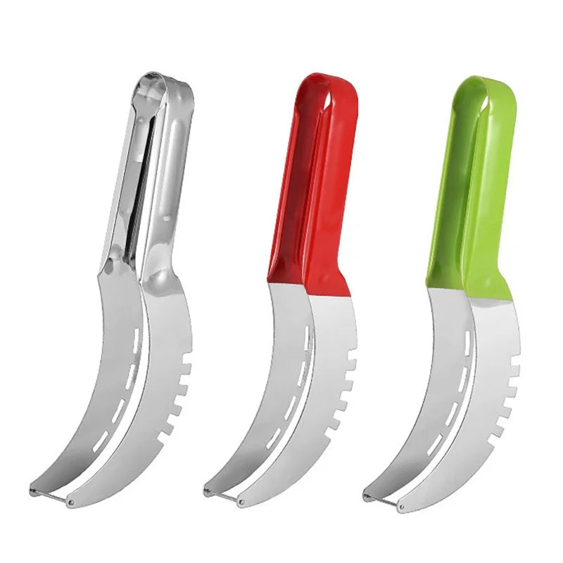 JIUYI Stainless Steel Watermelon Slicer Hami Melon Slicer Colorful Fruit Slicer Nuclear Removal and Slicing Kitchen Tool
