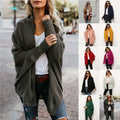 Wholesale Long Sweater Cardigan Women Fashion Solid Color Loose Knit Cotton Cardigan Women Sweater Coat