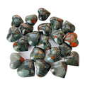 Wholesale Natural Reiki Stone Crystal Heart Africa Blood Stone Heart for Healing
