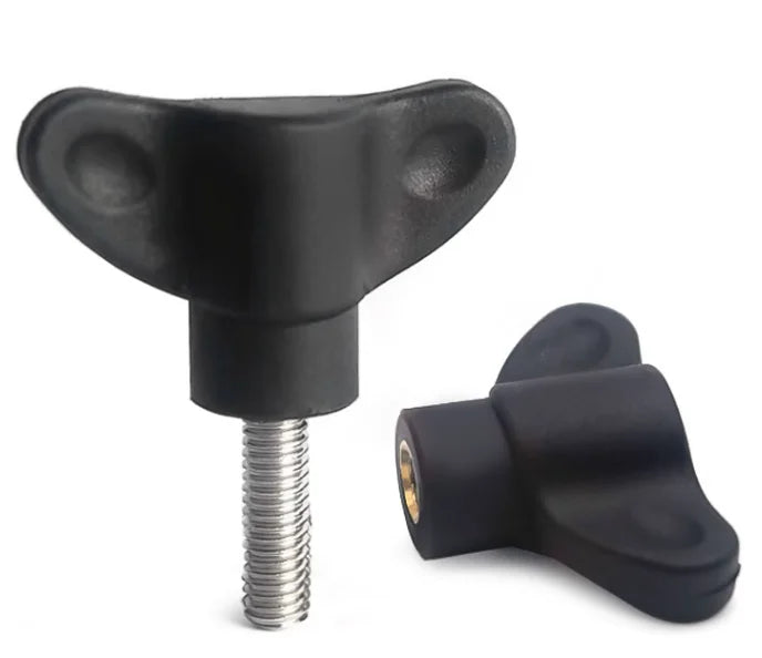 M4 M5 M6 M8 M10 Stainless Steel 304 Plastic butterfly Handle Rubber Head Hand Knob Thumb Screw
