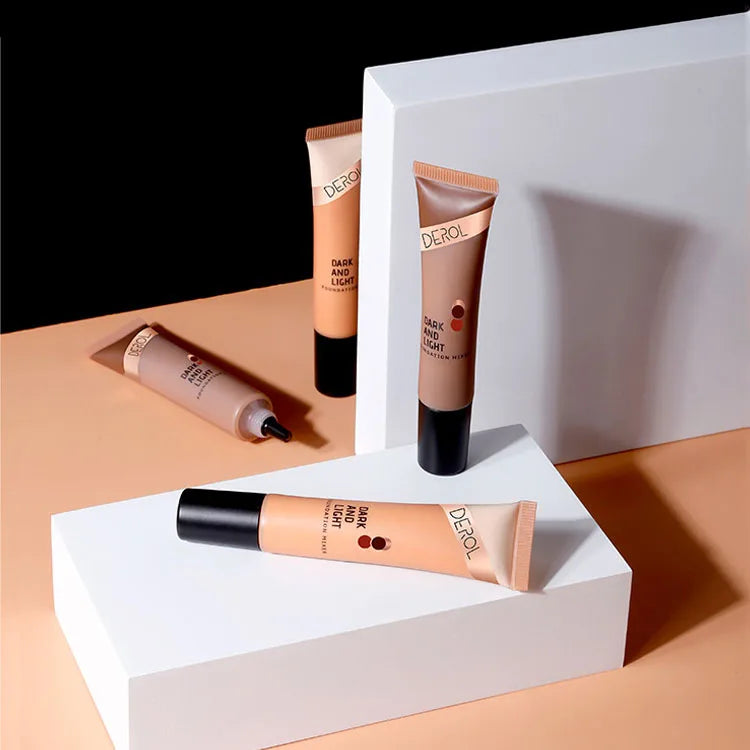 BB Cream Nude Look 2 Colors Waterproof Concealer Base Makeup Dark and Light Foundation