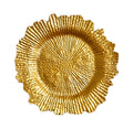 13 Inch Wholesale Party Elegant Decoration Dinnerware Set Melamine Reef Wedding Luxury Dinner Gold Charger Silver Plates