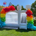Good Quality Party Rental White Bounce House Inflatable Castle Slide Ball Pit for Kids Adults Jumping