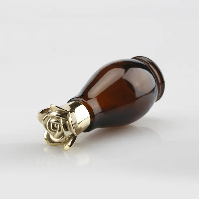 Wholesale Transparent Amber Gourd Essential Oil Glass Dropper Bottle10ml 20ml 30ml 50ml Common Screw Cap