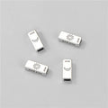 5*12.5mm Trendy 925 Sterling Silver Engraved Moon and Sun Rectangular Tube Spacer Beads for Jewelry Making Findings